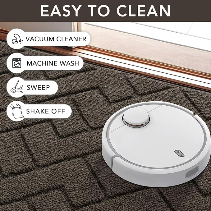 hicorfe Indoor Door Mat, Non Slip Door Mats, Absorbent Resist Dirt Entrance - Image 7
