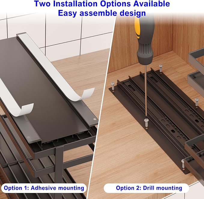 2 Pack Pull Out Spice Rack Organizer - Image 7