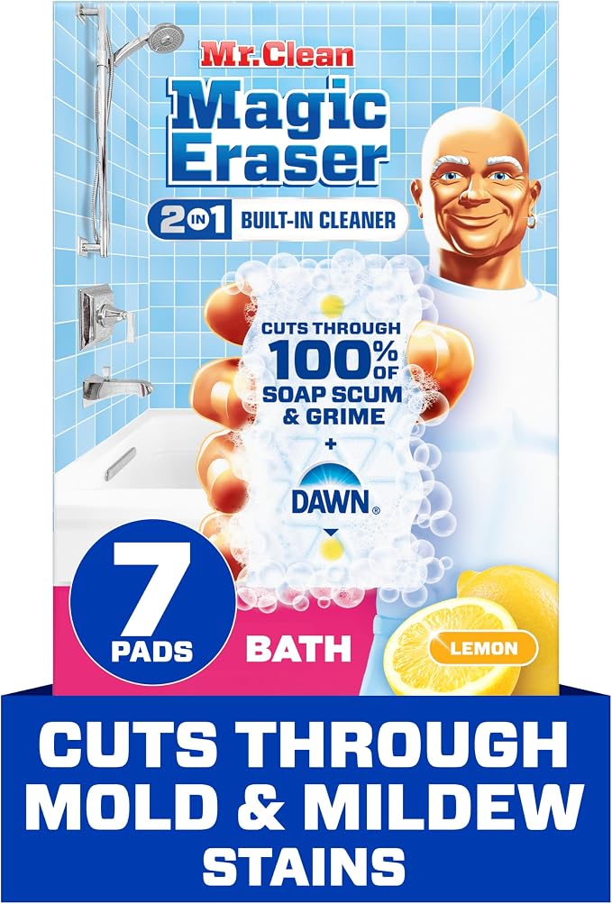 Mr. Clean Magic Eraser Sponge, Bathroom Cleaner, Shower Cleaner, Tub Cleaner by MrClean
