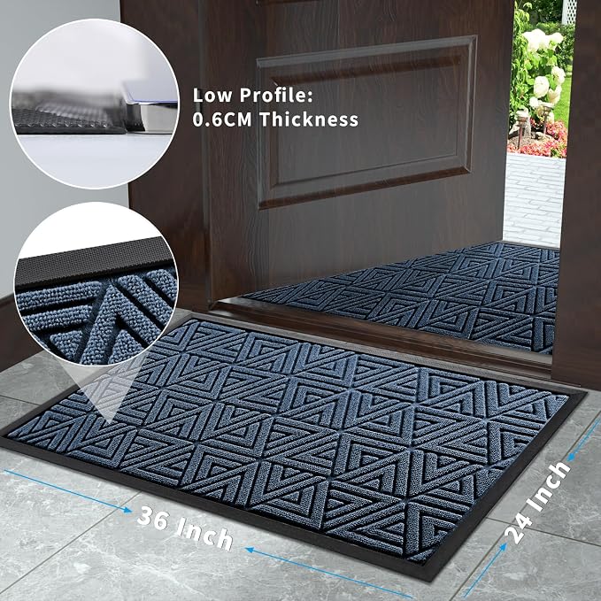 Yimobra Large Door Mat 36x24, All-Weather Waterproof Non-Slip Welcome Matt - Image 8
