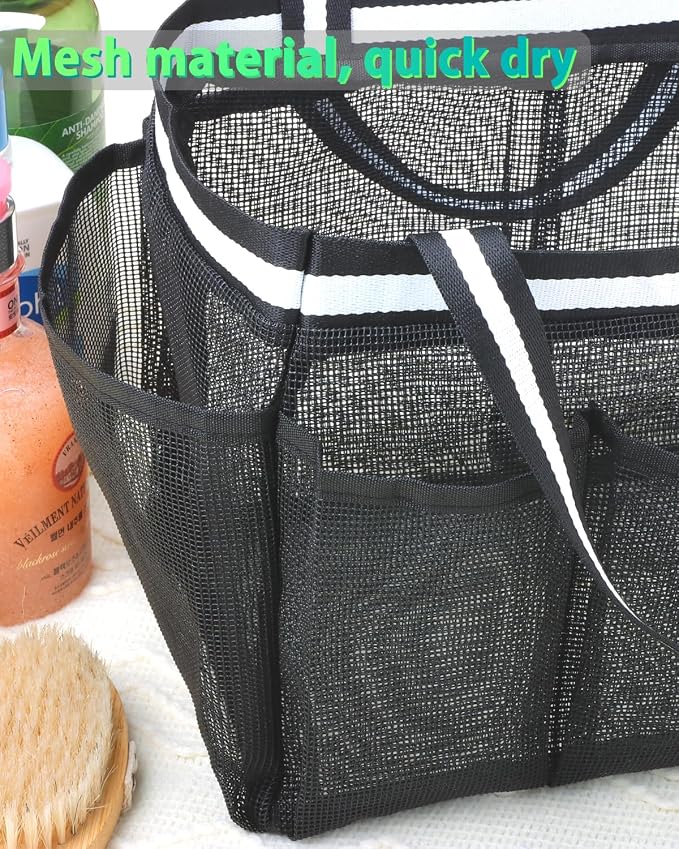 XL Mesh Shower Caddy Portable Shower Bag - Image 7