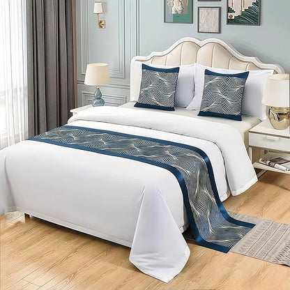 Bed Runner for Guest Room，Luxury Bed Runner，Wedding Bed Runner，Embroidered Bed Runner，Breathable Washable，Hotel Decor，Bed Decorations ，for Home Hotel Decorations(G,50 * 210cm)