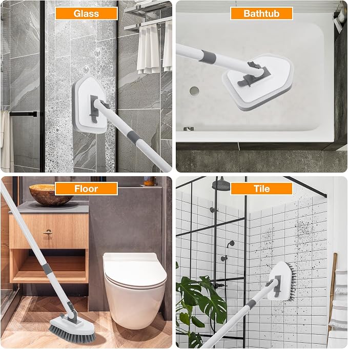 4 in 1 Shower Scrubber Cleaning Brush, Tub and Tile Scrubber - Image 6