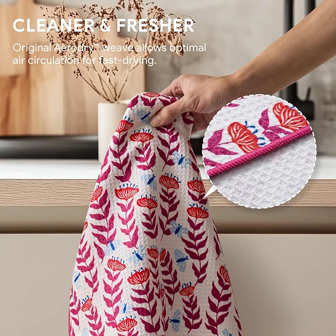 RECYCO Waffle Kitchen Towel Set of 2 - Image 4
