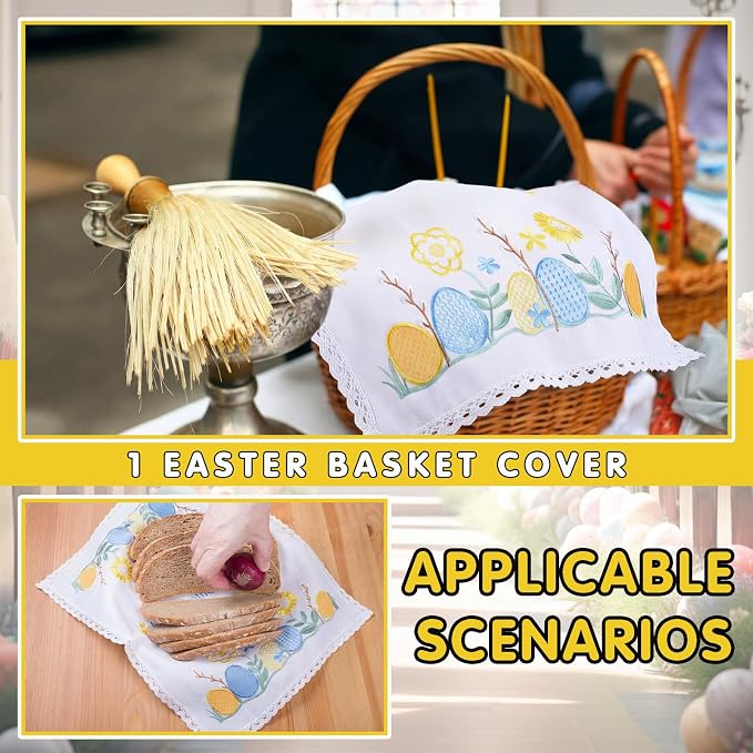 Tegeme Easter Orthodox Pascha Basket Cover Table Decoration Easter Religious - Image 6