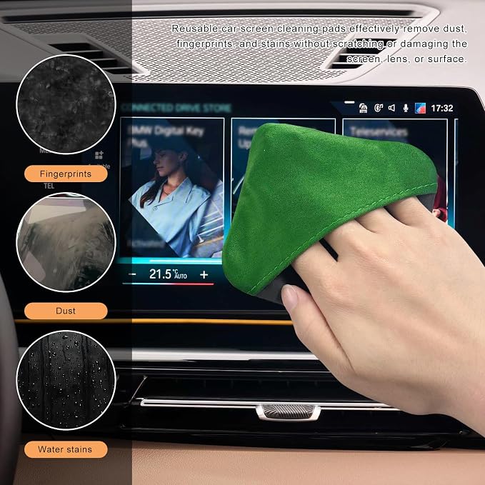Car Screen Cleaner, Square Microfiber Cloth Non-Scratch Auto Touchscreen - Image 4