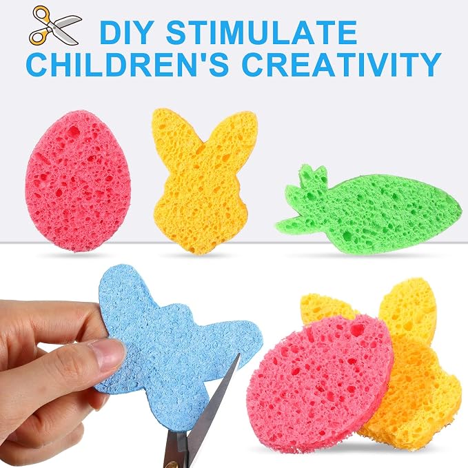 Zhengmy 48 Pieces Sponges Kitchen Compressed Sponges Bulk Natural Dish Sponge - Image 4