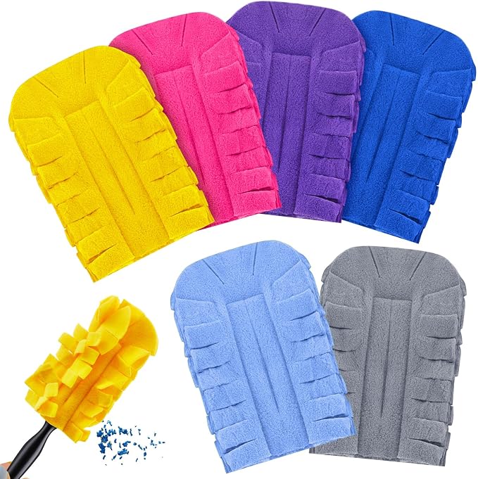 Zubebe 12 Pcs Duster Refill Reusable Fleece Duster Refills Feather Flat Dusters by Zubebe