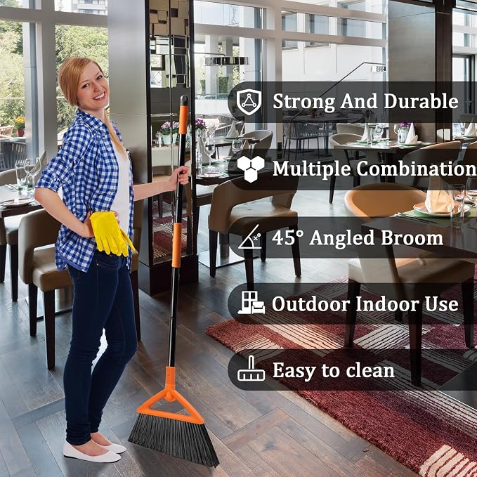 3 Pack Outdoor Indoor Broom, Brooms - Image 7