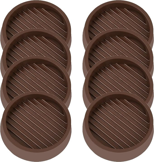 4X4 Round Rubber Caster Cups, Non Slip Furniture Pads, Anti-Slip Gripper by VOCOMO