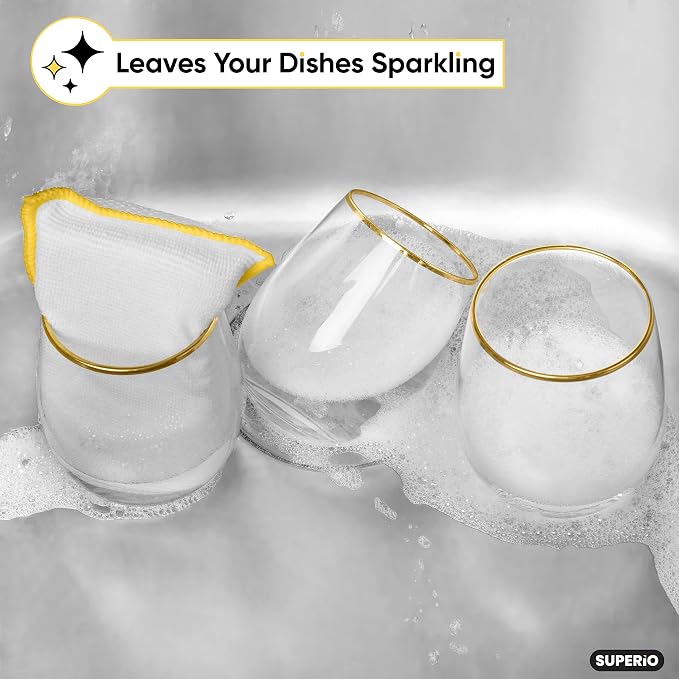 Microfiber Sponges for Dishes Kitchen Sponges Non-Scratch Sponge Dish Scrubber - Image 6