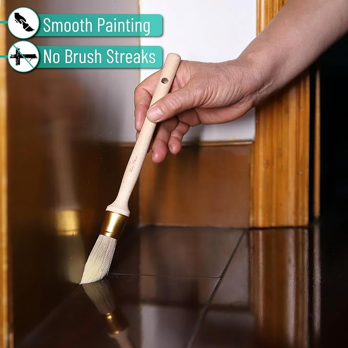 Bates Trim Brush, Wood Handle Paint Brush, Small Brushes - Image 5