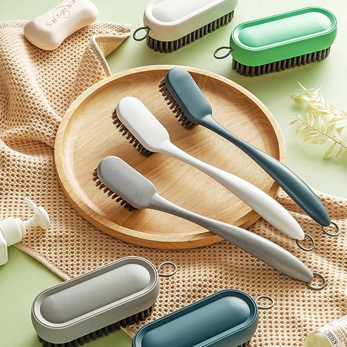 Laundry Scrub Brush Cleaning Brush 2 Pack Soft Bristle Brush Clothes Underwear - Image 6