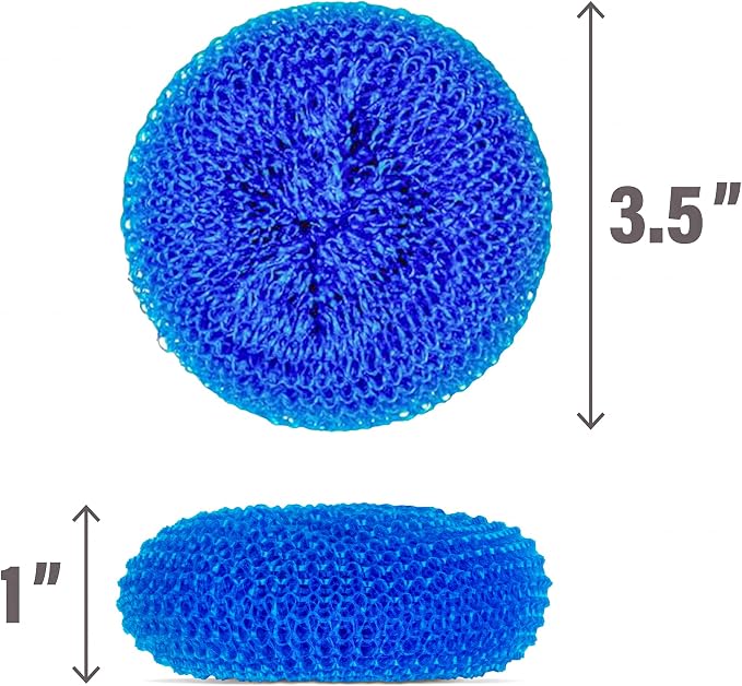 DecorRack 6 Mesh Scourers, Premium Non-Scratch Plastic Scourers, Stain Removing - Image 2