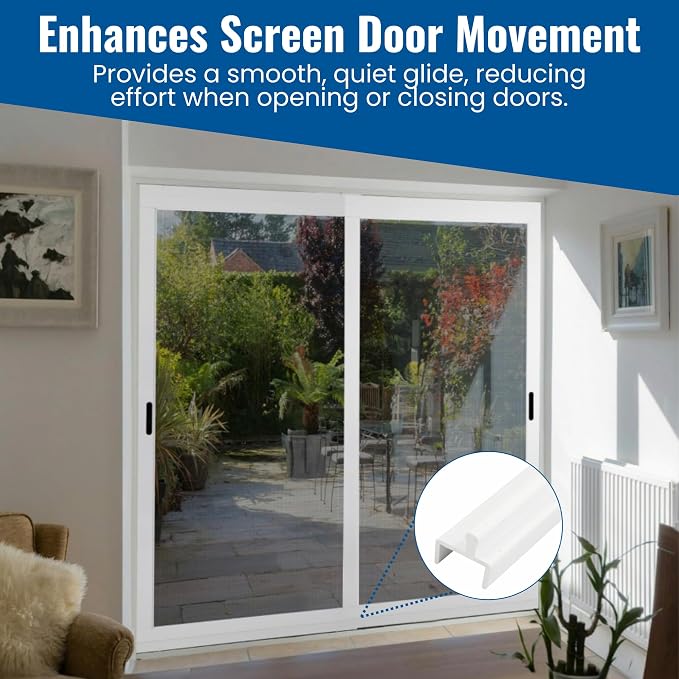 KC Hardware Vinyl Sliding Screen Door Track, Sliding Door Bottom Track - Image 7