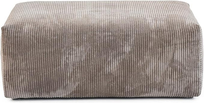 JACH 39.37" Oversized Ottoman Seater for Living Room, Deep Seat Extra Sofa Seater, Minimalist Chaise Ottoman, Modern Corduroy Ottomans for Living Room, Apartment, Light Brown ﻿
