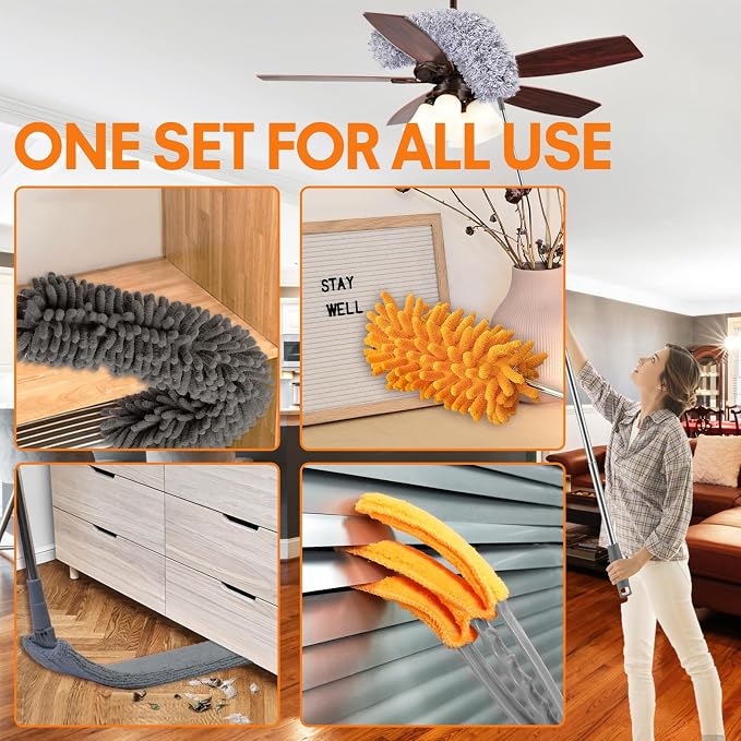 Dusters for Cleaning High Ceiling Fan, Newliton Microfiber Duster - Image 2