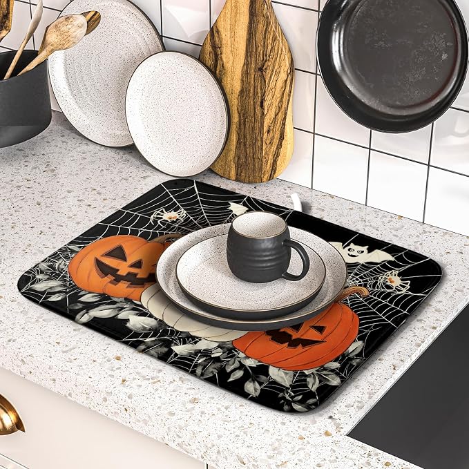 Halloween Pumpkin Dish Drying Mat - Image 5