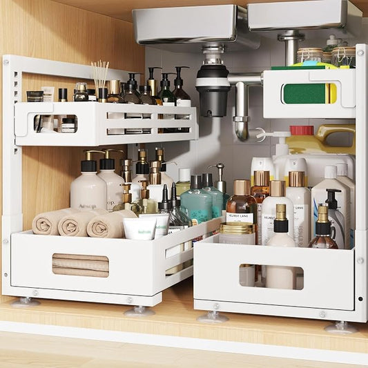 2 Pack 19IN-Depth Under Sink Organizer, Pull Out Cabinet Organizer by UnderSinkOrganizer