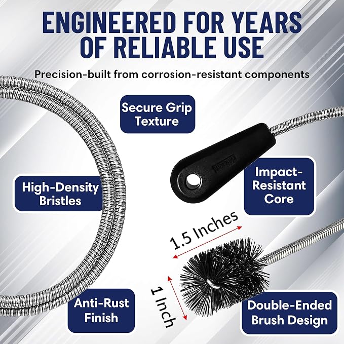 48" Flexible Tube Brush – Long Pipe Snake - Image 4