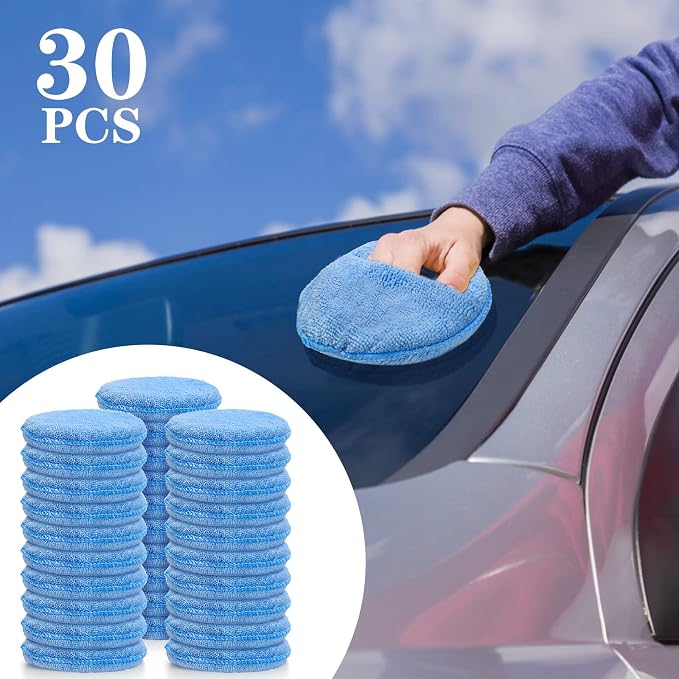Fasmov 30 Pack Microfiber Wax Applicator - Image 8