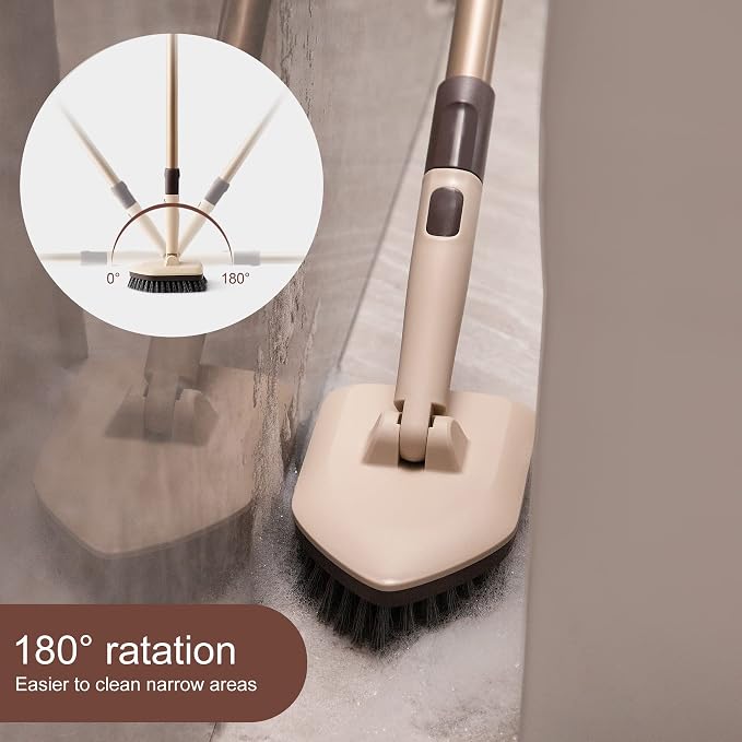 Eyliden Floor & Tub Scrub Brush, 2-in-1 Shower Floor Scrubber - Image 3