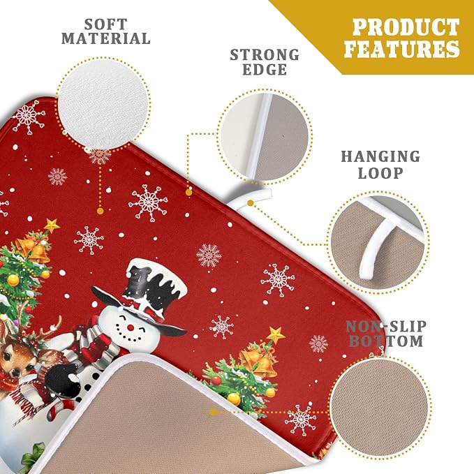 Christmas Snowman Dish Drying Mat - Image 4