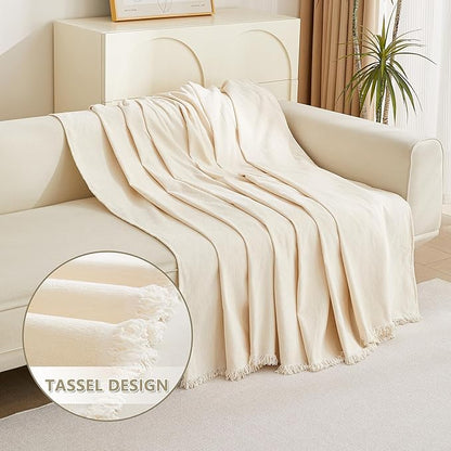 MYSKY HOME Sofa Covers Couch Cover Chenille Sofa Cover Sectional Couch Covers for 2 Cushion Couch Sofa Living Room Futon L Shaped Sofa Slipcovers for Dogs and Pets, Beige, 71"x 134"