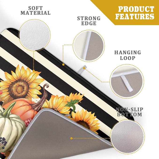 Sunflower Pumpkin Dish Drying Mat - Image 4