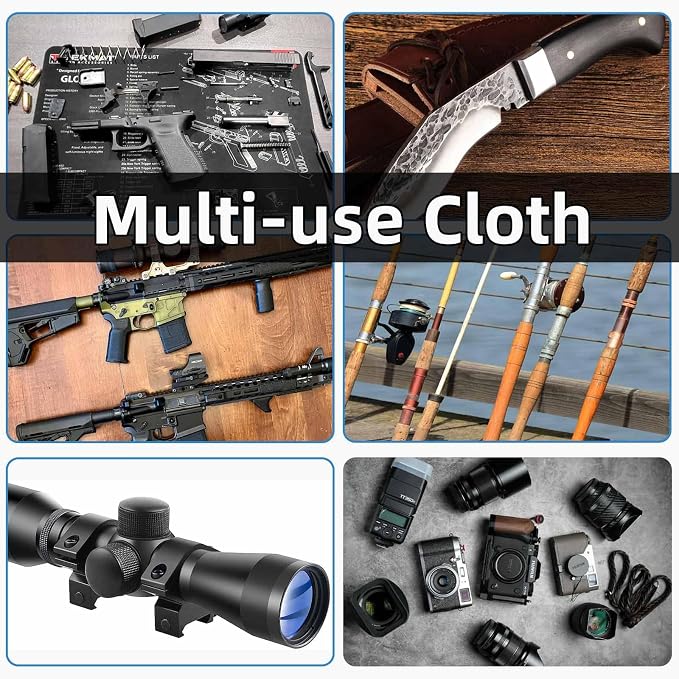 6 Pack Microfiber Silicone Gun Cleaning Cloth - Image 5