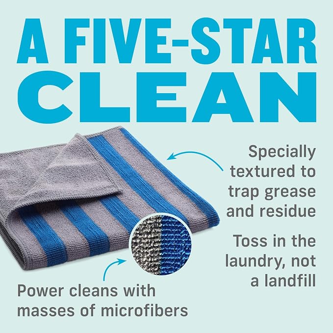 E-Cloth Range & Stovetop Cleaning Cloth, Reusable Premium Microfiber Cleaning - Image 3