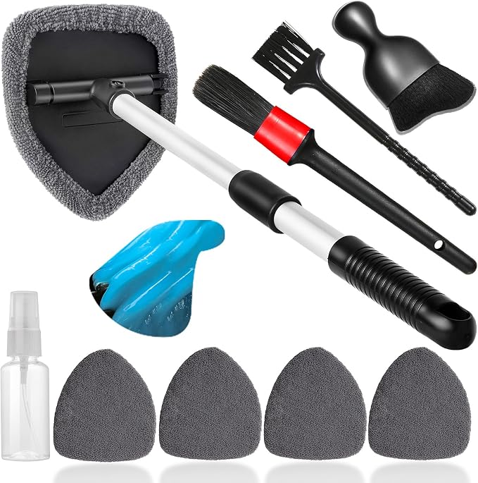 10pcs Windshield Cleaner Tool, Car Window Cleaning Wash Kit by Qydipclin