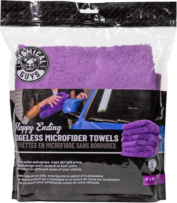 Chemical Guys MIC34803 Happy Ending Ultra Plush Edgeless Microfiber Towel - Image 2