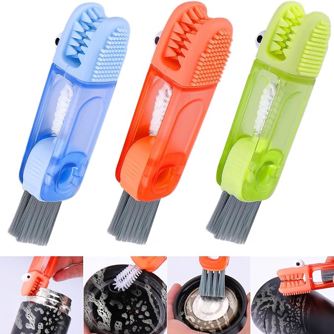 XANGNIER 4 in 1 Cup Lid Gap Cleaning Brush Set, 3 Pack Water Bottle Crevice by XANGNIER