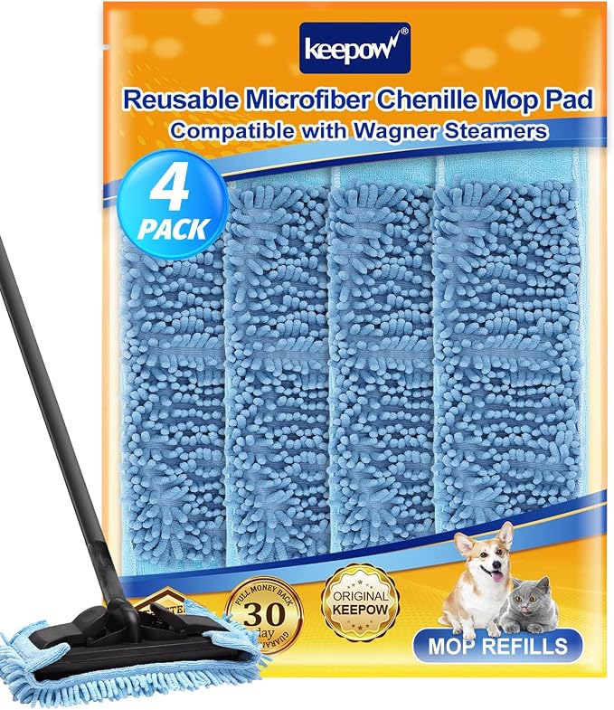 KEEPOW Microfiber Steam Mop Pad Compatible by KEEPOW