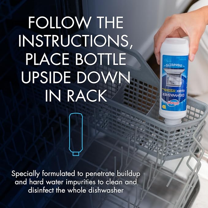 Glisten Dishwasher Cleaner, Removes Limescale, and Grease, Lemon Scent - Image 3
