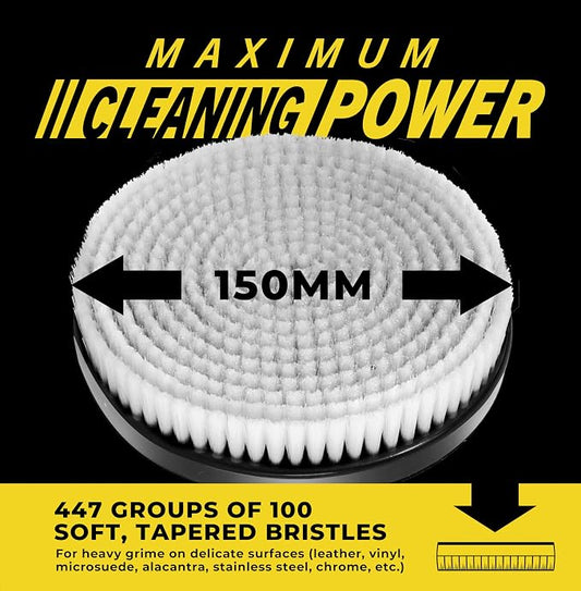 VViViD Drill Backing Plate + Power Scrub Brush Attachment, 150mm Diameter Large - Image 2