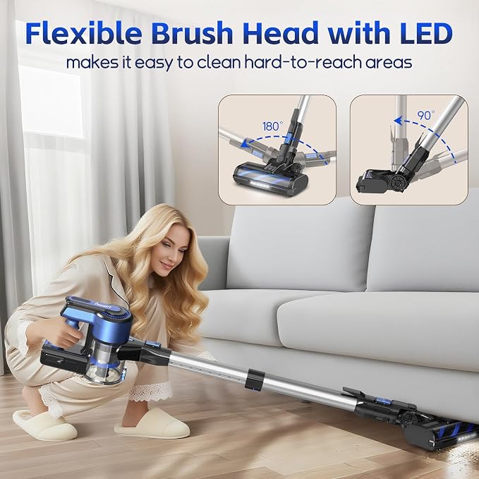 Cordless Vacuum Cleaner for Home, 45Kpa Lightweight Stick Vacuum - Image 4