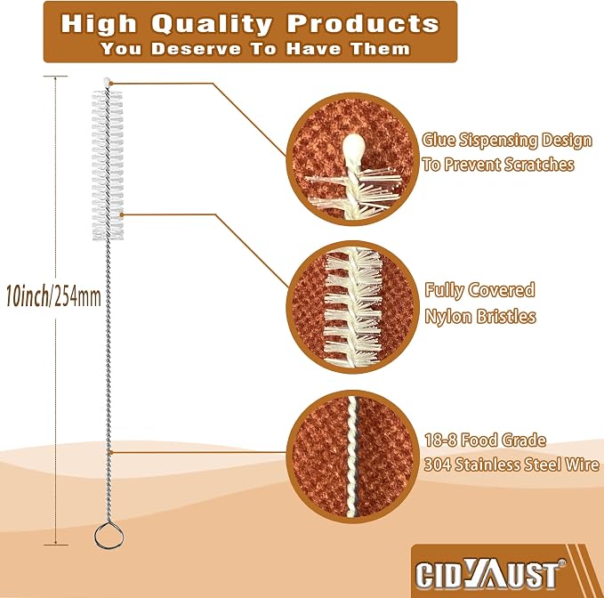 Straw Cleaner Brush Extend 10-Inch, Straw Brush - Image 3