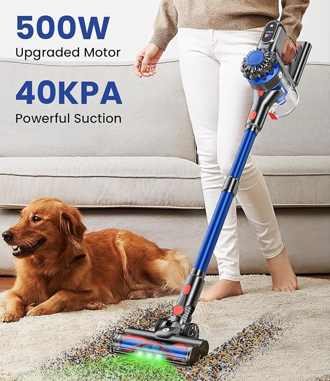 Cordless Vacuum Cleaner, 500W/40Kpa Vacuum Cleaners - Image 2