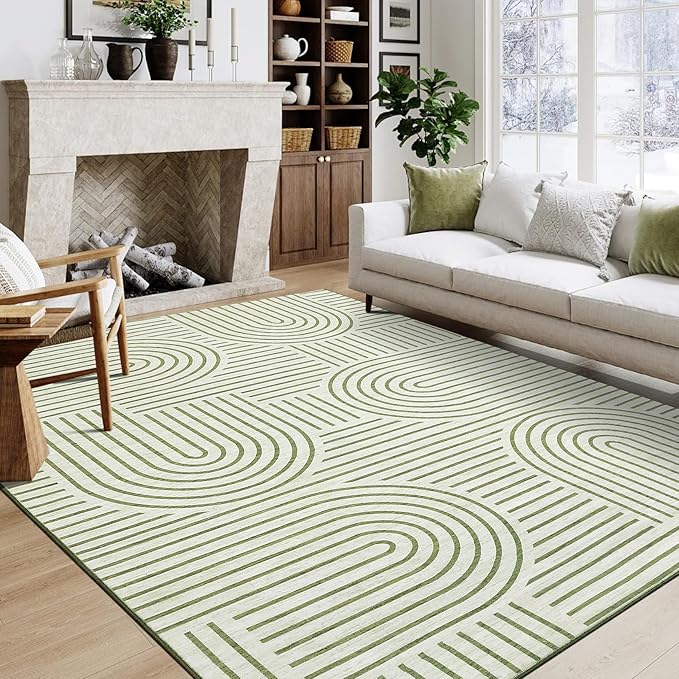 Washable Rug 6x9 Area Rugs for Living Room, Abstract Rug for Bedroom, Soft - Image 8