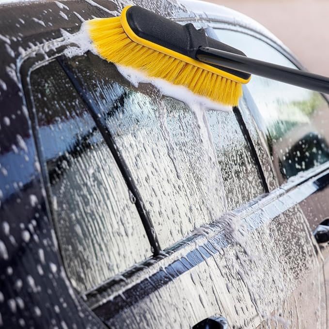 Car Wash Brush with Long Handle, Soft Bristle Scrub Broom - Image 7