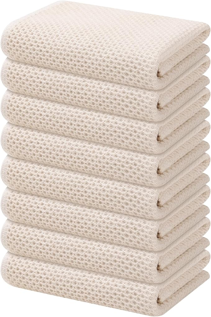 Kitinjoy 100% Cotton Waffle Weave Kitchen Hand Towels by Kitinjoy