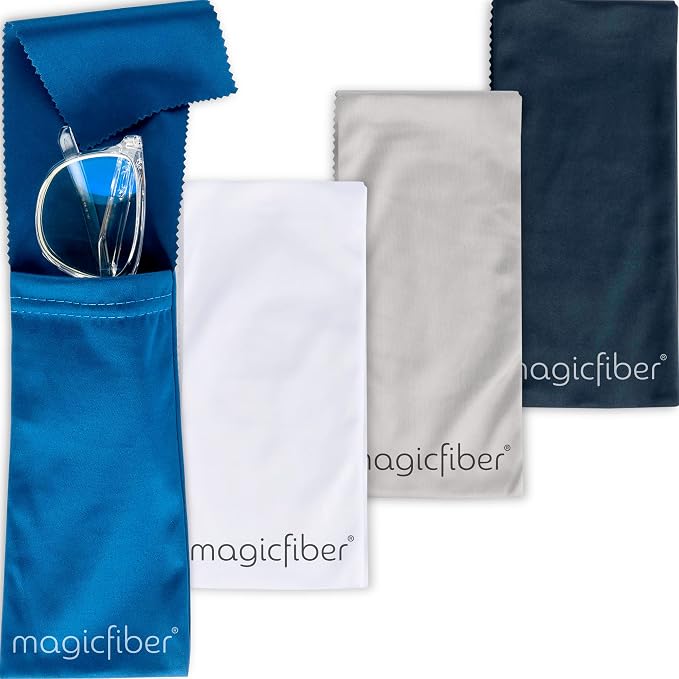 MagicFiber Ultra-Soft Microfiber Glasses & Sunglasses Pouch Case Slim Eyeglass by MagicFiber