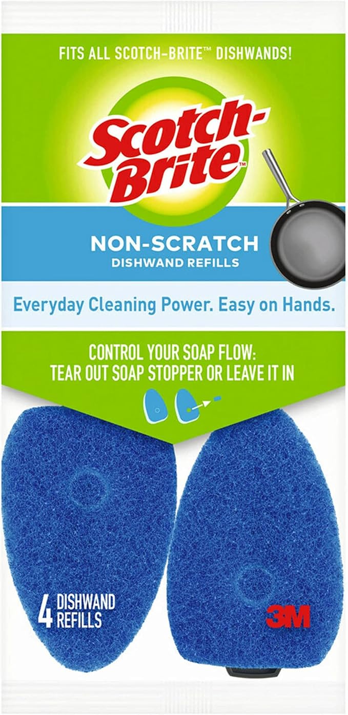 Scotch-Brite Non-Scratch Dishwand Refills, 4 Refills by Scotch-Brite