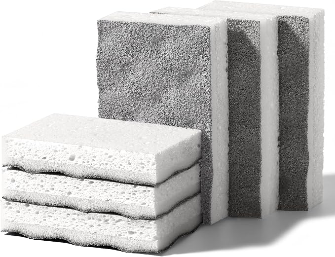 JOYMOOP Textured Clean Sponges, Dual-Sided Non-Scratch Soft Scrub Dish Sponge by JOYMOOP