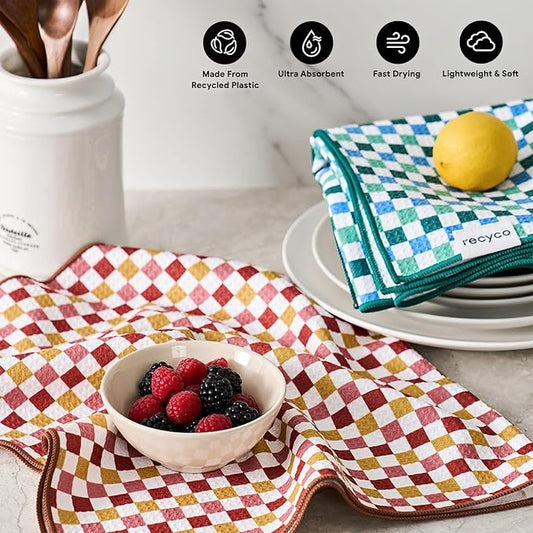 RECYCO Waffle Kitchen Towel Set of 2 - Image 2