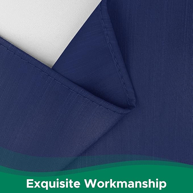 Biscaynebay Wrap Around Bed Skirts for King & Cal King Beds 15" Drop, Navy Adjustable Elastic Dust Ruffles Easy Fit Wrinkle & Fade Resistant Silky Luxurious Fabric Machine Washable