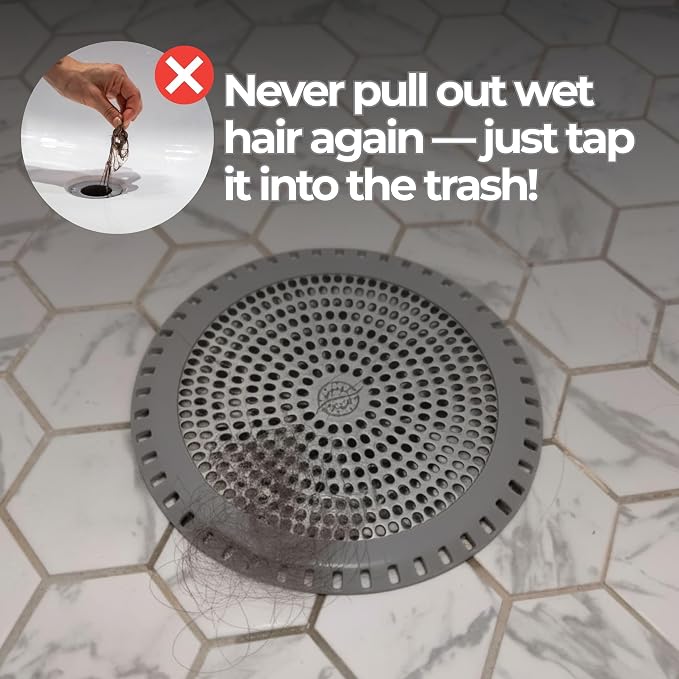 Shower Drain Hair Catcher – Ultra ShowerRing 5" Drain Cover - Image 2