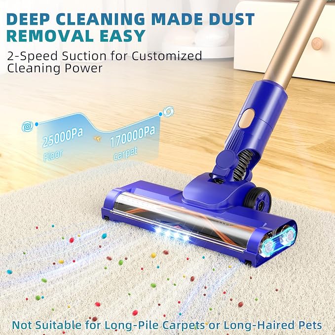 Cordless Vacuum Cleaner, 180° Bendable Wand Stick Vacuum Cleaners - Image 2